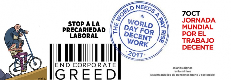 UGT denuncia la abusiva precariedad laboral en la Jornada Mundial por el Trabajo Decente