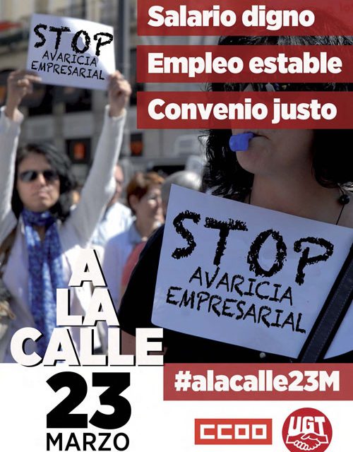 Movilizaciones 23M – Stop Avaricia Empresarial