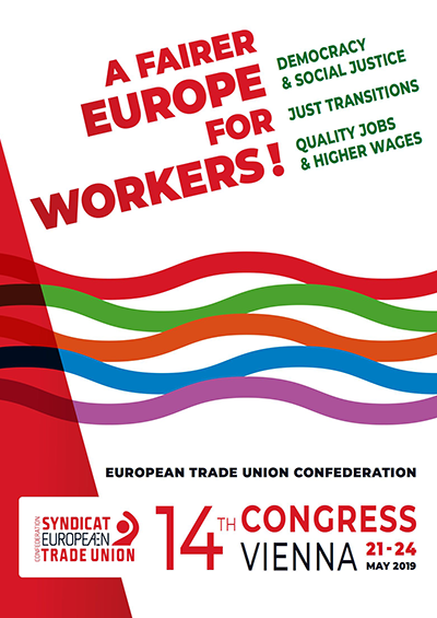 Una delegación de UGT participa en el 14 Congreso de la Confederación Europea de Sindicatos