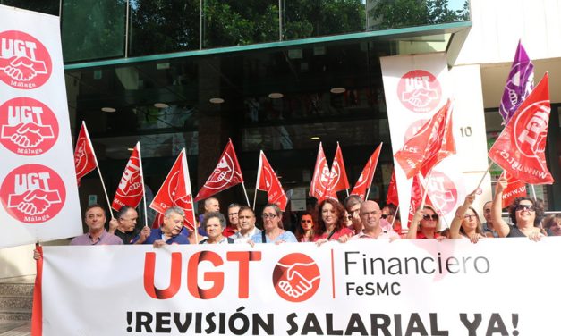 UGT se concentra para reclamar la recuperación del poder adquisitivo en el sector financiero