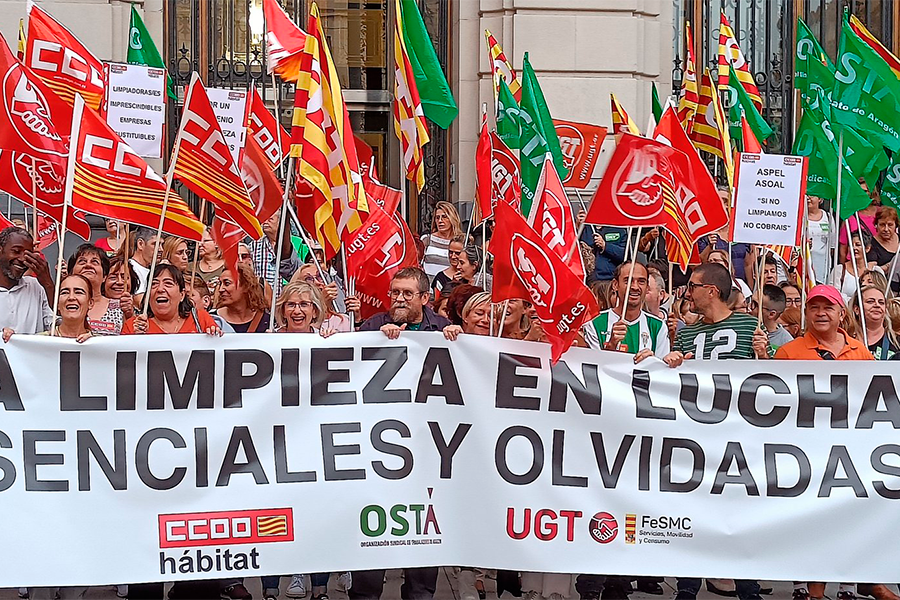 El sector de limpieza de edificios y locales de Zaragoza, irá  a la huelga el 28 de noviembre